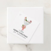 Waterverf Kerstmis Cocktail Martini Bedankjes Labels (In situ)