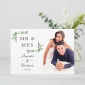 Waterverf Kerstmis en foto's Feestdagenkaart (Staand voorkant)