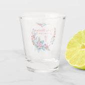 Waterverf kerstmis en snoepriet shot glas (Achterkant)