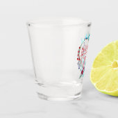 Waterverf kerstmis en snoepriet shot glas (Links)