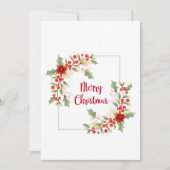 Waterverf kerstmis feestdagenkaart (Voorkant)