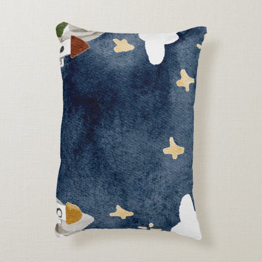 Waterverf Kerstmis Geboorte Accent Kussen (Achterkant (Verticaal))