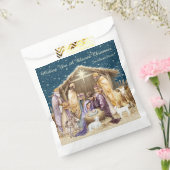 Waterverf Kerstmis Geboorte Bedankzakje (Gezegeld)