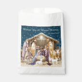 Waterverf Kerstmis Geboorte Bedankzakje (Voorkant)