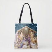 Waterverf Kerstmis Geboorte Tote Bag (Voorkant)