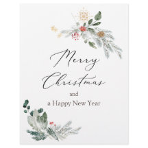 Waterverf Kerstmis Greenery Letterhead