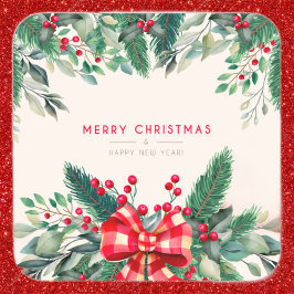 Waterverf Kerstmis 🌲 Greenery Sticker