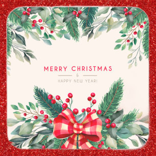 Waterverf Kerstmis 🌲 Greenery Sticker