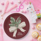 Waterverf Kerstmis Groen Gepersonaliseerd Papieren Bordje (Feest)