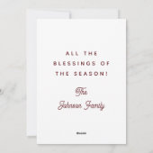 Waterverf Kerstmis Groen Gepersonaliseerde Kaart (Achterkant)