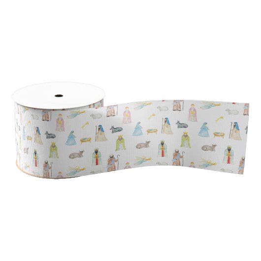 Waterverf kerstmis grosgrain lint (Spoel)