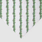 Waterverf Kerstmis Holly Garland Tissuepapier (Detail)