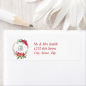 Waterverf Kerstmis Holly Jolly WreatCustom Etiket (Insitu)