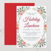 Waterverf Kerstmis in Floral Kaart (Voorkant / Achterkant)