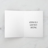 Waterverf Kerstmis in Santa Beer Feestdagen Kaart (Binnen)