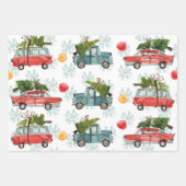 Waterverf Kerstmis. Inpakpapier Vel (Voorkant 2)