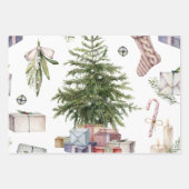  Waterverf Kerstmis Inpakpapier Vel (Voorkant 3)