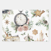  Waterverf Kerstmis Inpakpapier Vel (Voorkant)