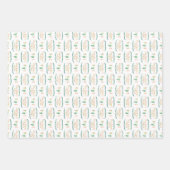 Waterverf Kerstmis Inpakpapier Vel (Voorkant)