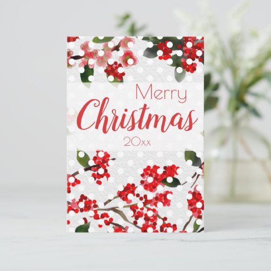 waterverf kerstmis kaart (Staand voorkant)