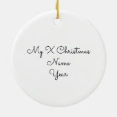 Waterverf Kerstmis Keramisch Ornament (Achterkant)