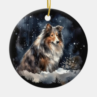Waterverf Kerstmis Keramisch Ornament