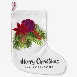 Waterverf kerstmis kleine kerstsok