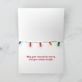 Waterverf Kerstmis Koeien met Pet Feestdagen Kaart (Binnen)