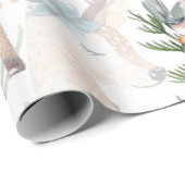 Waterverf Kerstmis legant Cadeaupapier (Rol Hoek)