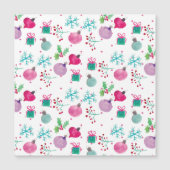 Waterverf kerstmis met handschilderd patroon (Voorkant)