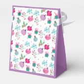 Waterverf kerstmis met handschilderd patroon bedankdoosjes (Achterkant)