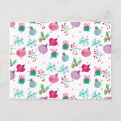 Waterverf kerstmis met handschilderd patroon briefkaart (Voorkant)