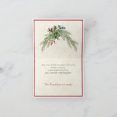 Waterverf kerstmis met herten op maat feestdagen kaart (Binnen)