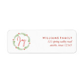 Waterverf Kerstmis met "Joy" Etiket (Voorkant)