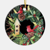 Waterverf kerstmis met keramisch Ornament (Voorkant)