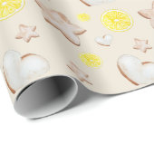 Waterverf kerstmis met Lemon Ginger Bread Cadeaupapier (Rol Hoek)