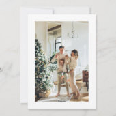 Waterverf kerstmis met moderne monogram feestdagenkaart (Achterkant)