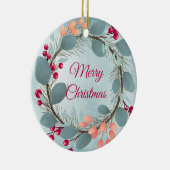 Waterverf Kerstmis met moderne rustige tijden Keramisch Ornament (Rechts)