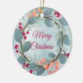 Waterverf Kerstmis met moderne rustige tijden Keramisch Ornament (Links)