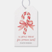 Waterverf kerstmis met snoepriet cadeaulabel (Voorkant)