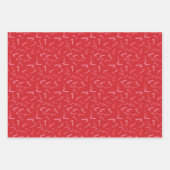 Waterverf kerstmis met snoepriet inpakpapier vel (Voorkant 3)