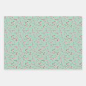 Waterverf kerstmis met snoepriet inpakpapier vel (Voorkant 2)