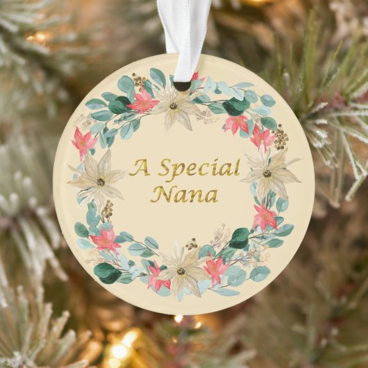Waterverf Kerstmis met speciale nana Ornament (Boom)