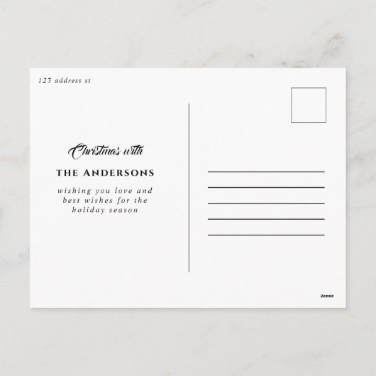 waterverf - kerstmis met vakantie h feestdagenkaart (Achterkant)