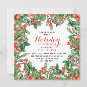 Waterverf kerstmis met vakantieverlof kaart (Voorkant)