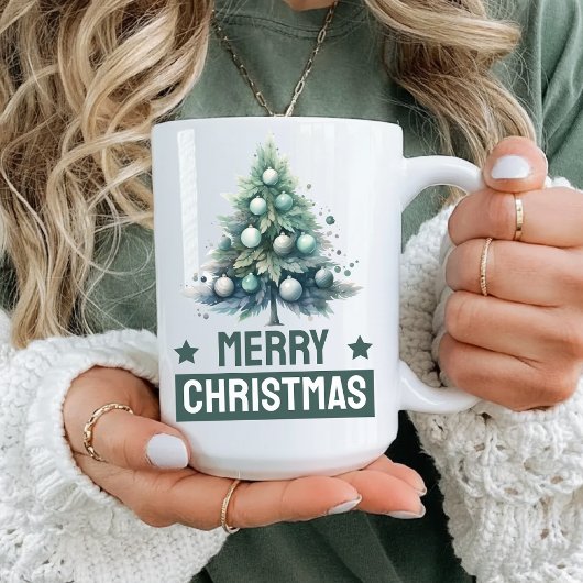 Waterverf Kerstmis Mok Cadeau voor Haar of Hem