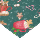 Waterverf Kerstmis Mokken van Caca Marshmallows Tafelkleed (Gekanteld)