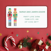 WATERVERF KERSTMIS NOTENKRAKER ADRES STICKER