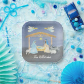 Waterverf kerstmis papieren bordje (Feest)