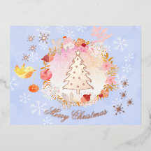 Waterverf Kerstmis. Pastel. Gepersonaliseerd.